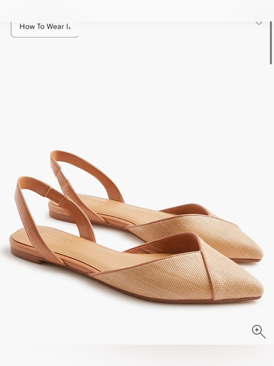 J. Crew Factory Shoes - J. Crew Factory Tan Pointed-Toe Slingback Flats